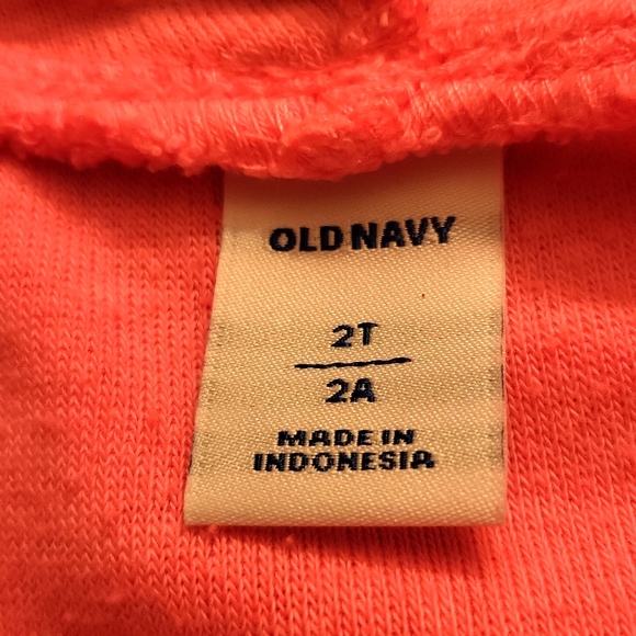 Bright pink terry hooded zip up coverup - Picture 3 of 3